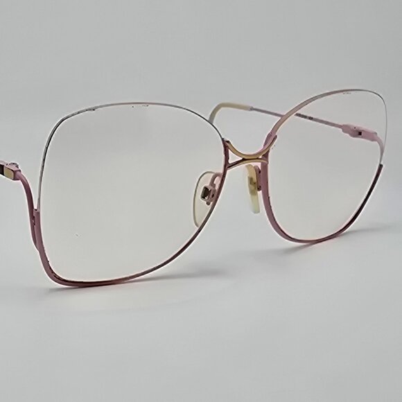 Safilo UFO2113 229 Barbie Pink Semi-Rimless Eyeglasses Frame w/ Case Italy 57mm - Picture 7 of 16